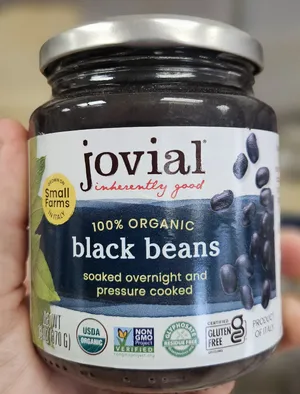 Pressure Cooked Organic Black Beans